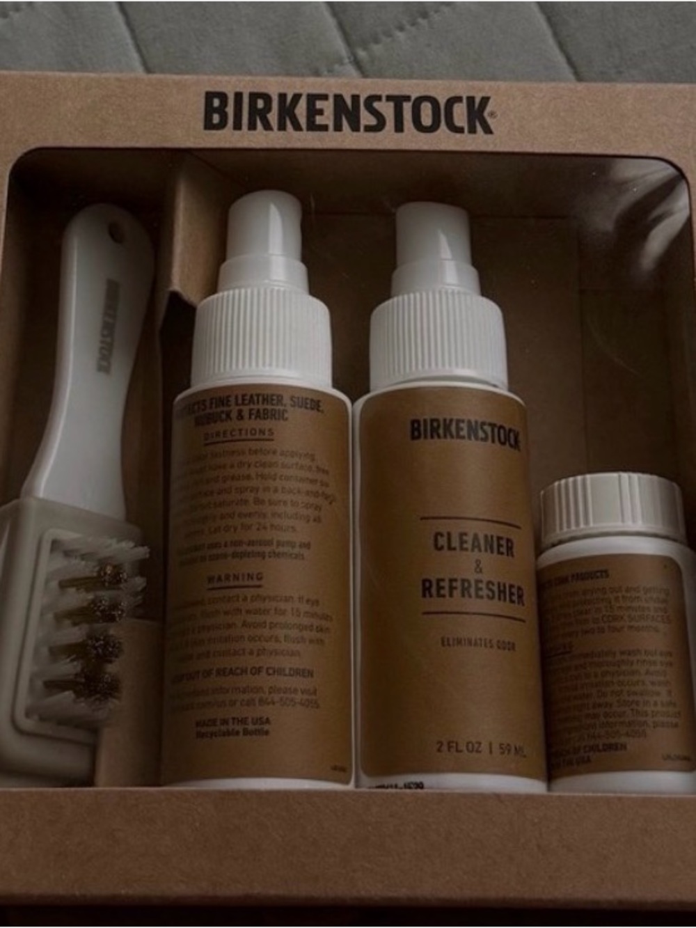 Birkenstock Cleaner & Refresher Kit in Brown and White